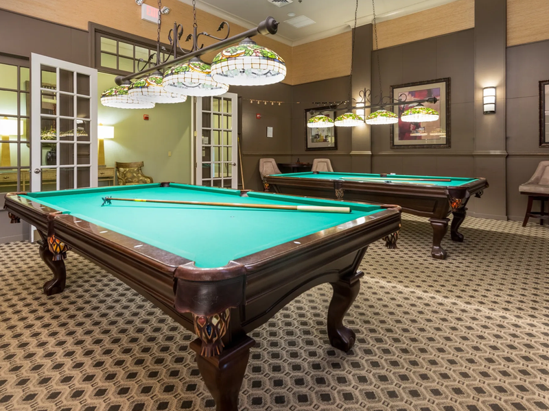 Clubhouse billiards room
